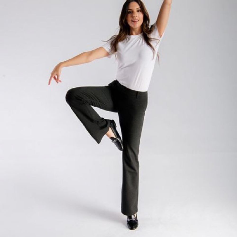 Betabrand classic bootcut leggings in charcoal